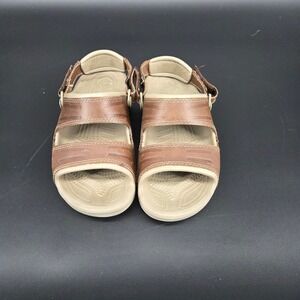 Mens Brown Two Strap Sandal slip on leather Expresso Brown Mens 7